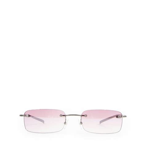 pineapple gucci sunglasses|pink rimless sunglasses.